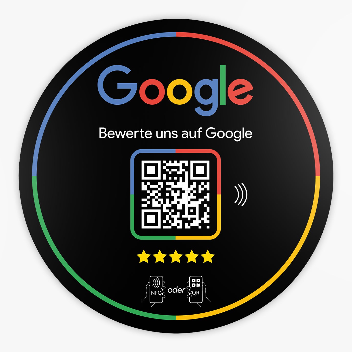 Google Review Booster - NFC + QR-Code zum kleben - Vorprogrammiert auf Ihr Unternehmen!