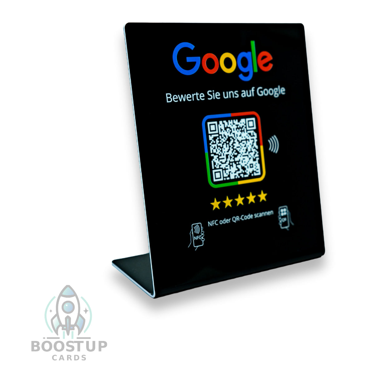 Google Review Booster - NFC / QR-Code Display - Bewertungsaufsteller