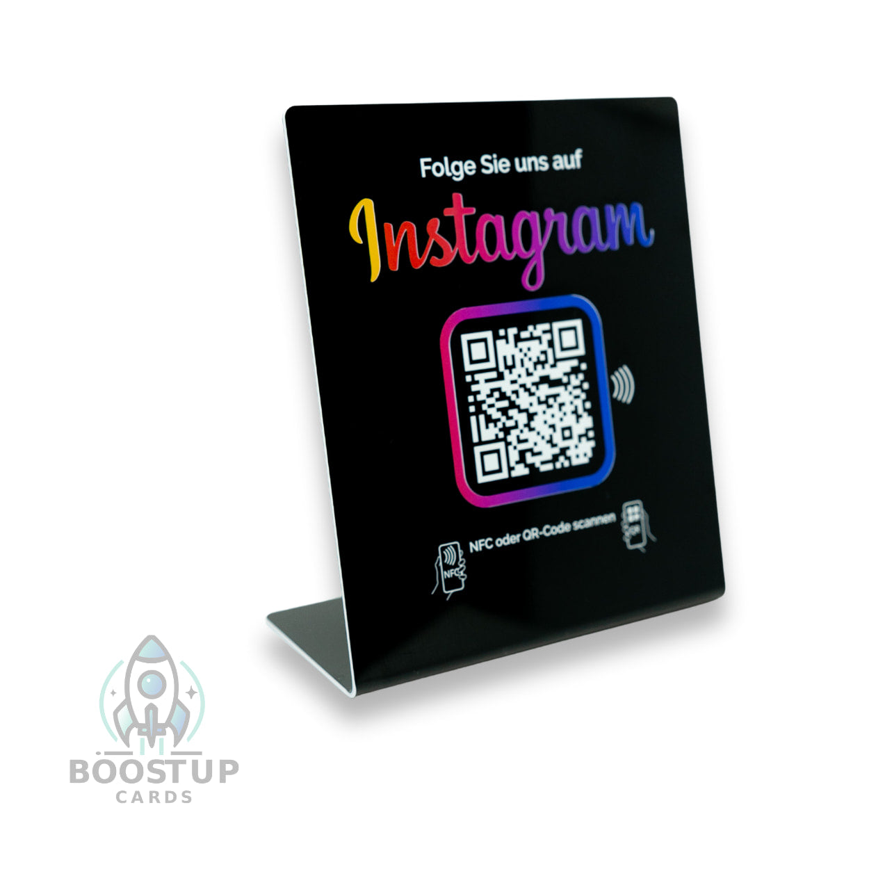 Instagram Booster Display – NFC/QR-Code Display Aufsteller für sofortige Follower!