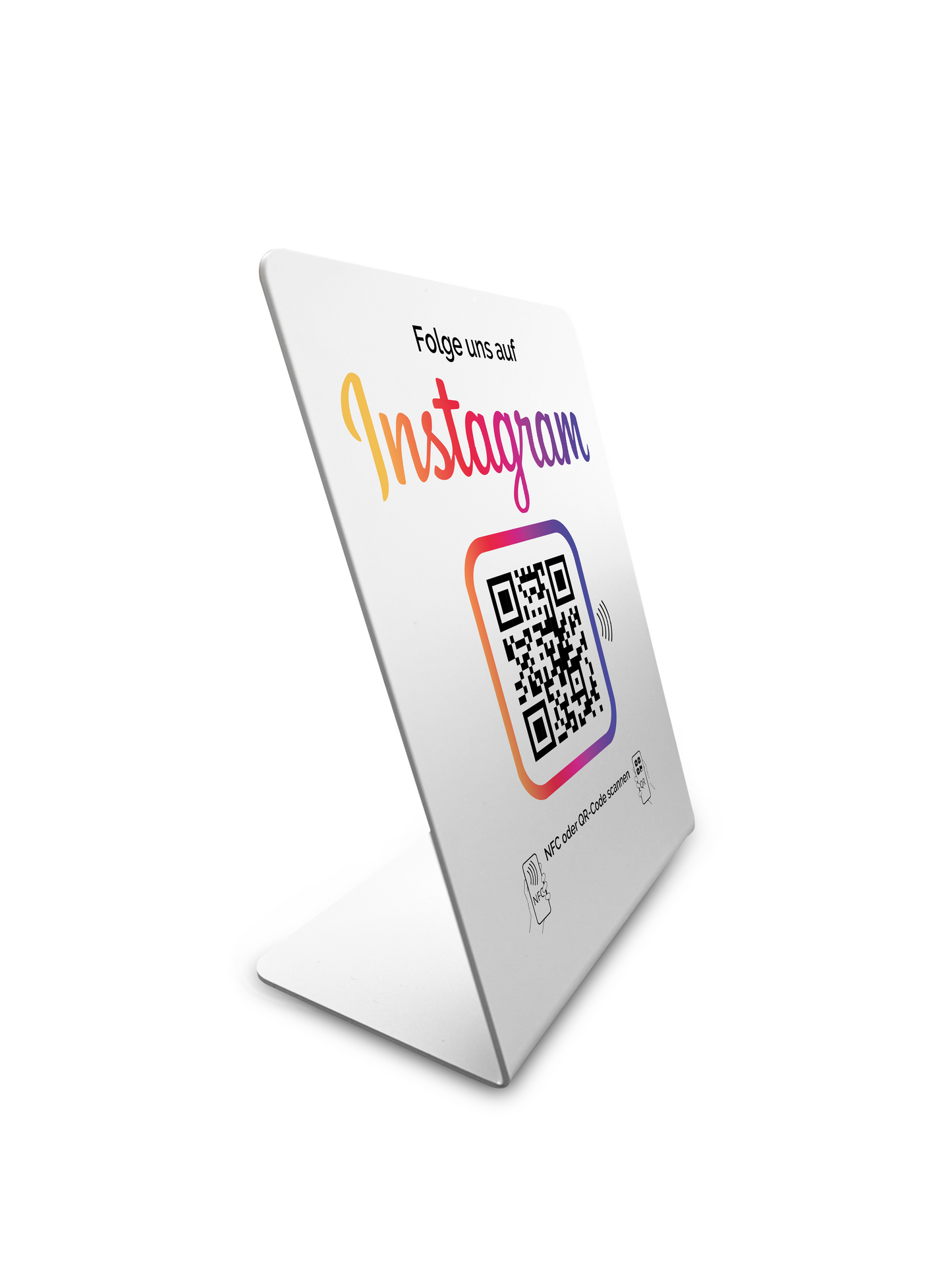 Instagram Booster Display – NFC/QR-Code Display Aufsteller für sofortige Follower!