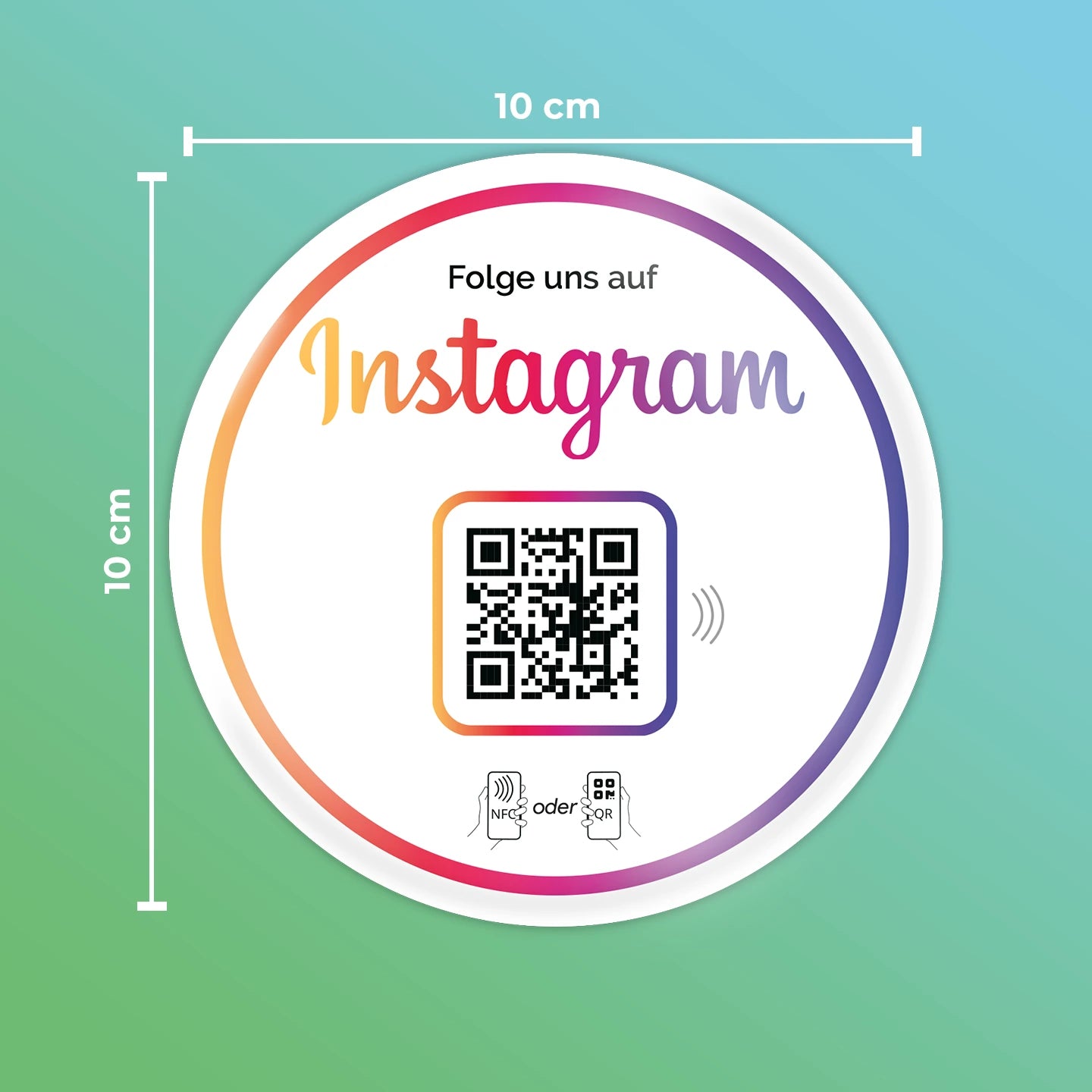 Instagram Follower Booster - NFC + QR-Code zum kleben - für sofortige Follower-Zuwächse!