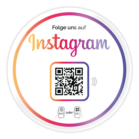 Instagram Follower Booster - NFC + QR-Code zum kleben - für sofortige Follower-Zuwächse!