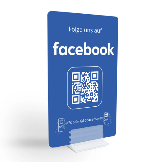 Facebook Follower Booster - NFC/QR-Code Aufsteller - Followerkarte
