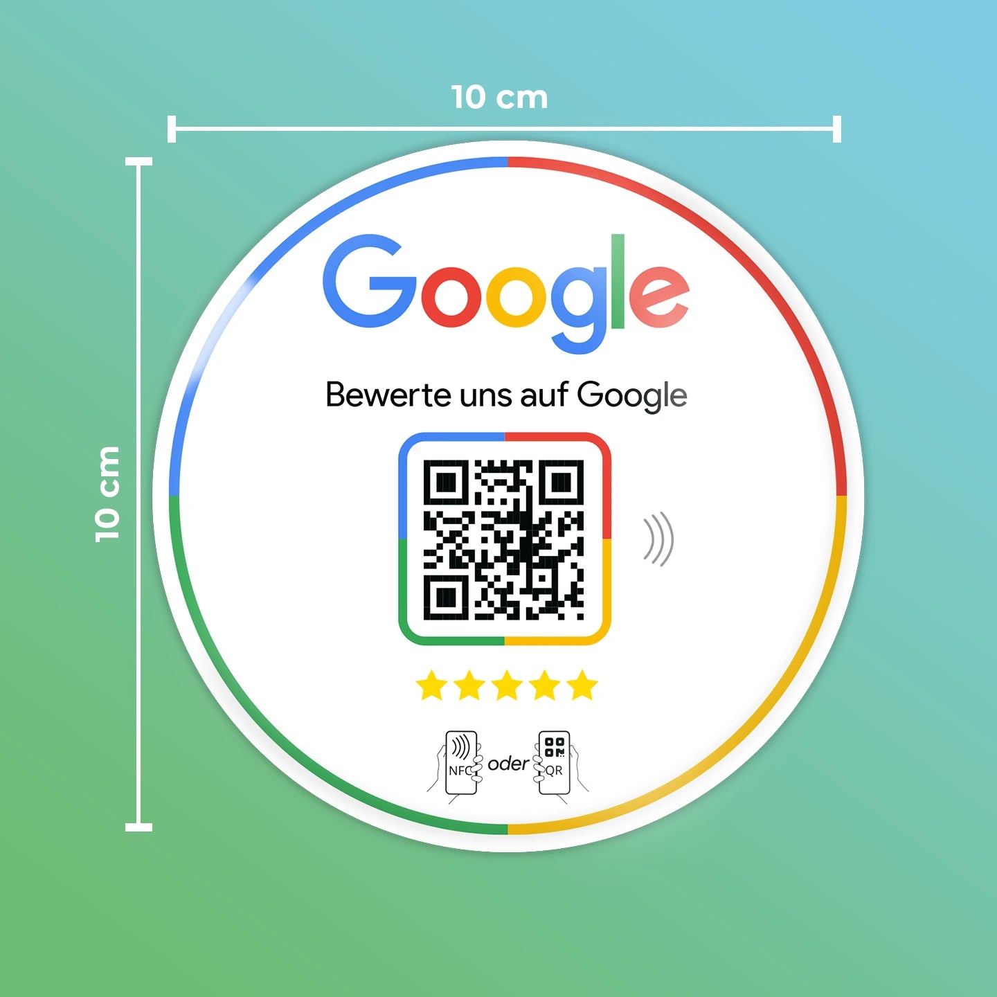 Google Review Booster - NFC + QR-Code zum kleben - Vorprogrammiert auf Ihr Unternehmen!