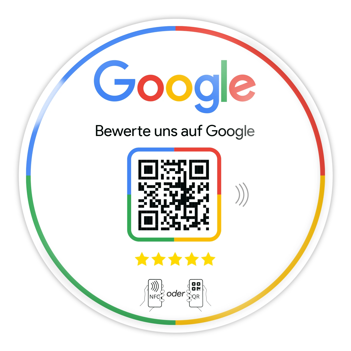 Google Review Booster - NFC + QR-Code zum kleben - Vorprogrammiert auf Ihr Unternehmen!