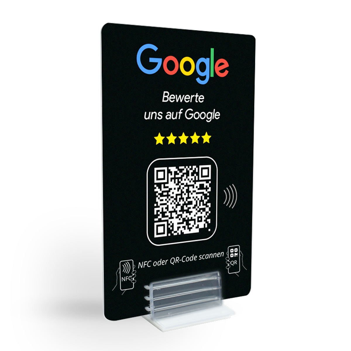 Google Review Booster - NFC / QR-Code Aufsteller - Bewertungskarte