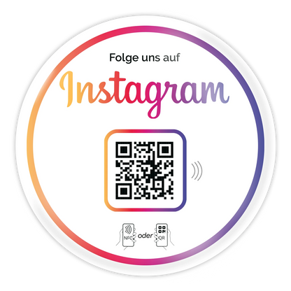Booster d'abonnés Instagram - NFC + code QR à coller - pour une croissance instantanée des abonnés !
