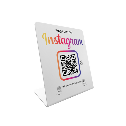 Instagram Booster Display – NFC/QR-Code Display Aufsteller für sofortige Follower!
