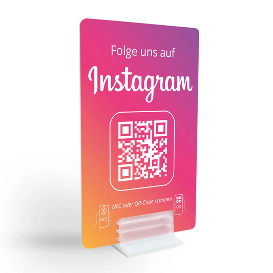 Instagram Booster Karte – NFC/QR-Code Aufsteller für sofortige Follower-Zuwächse!