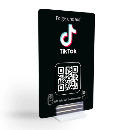 TikTok Growth Karte – NFC/QR-Code Display für virale Reichweite